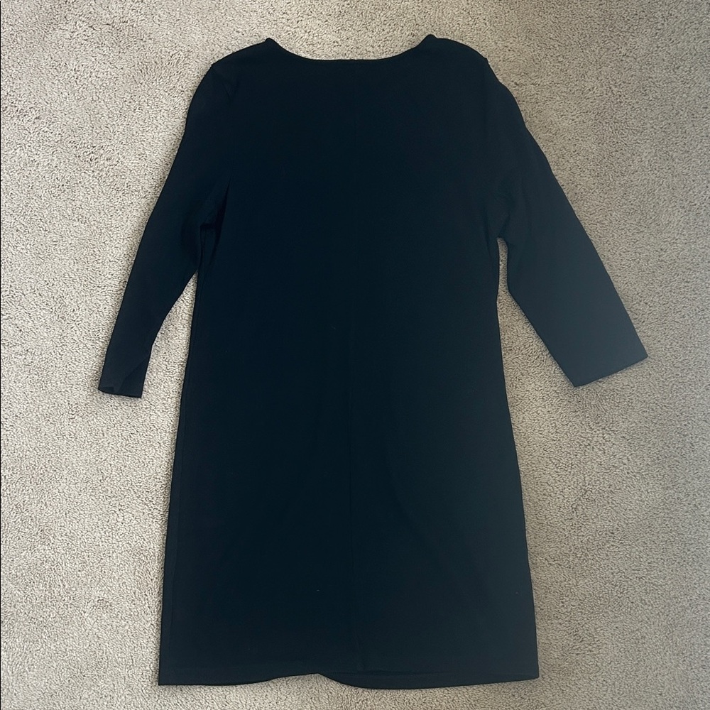 Old Navy Women’s basic black long sleeve Jersey Dress, M - Picture 2 of 3